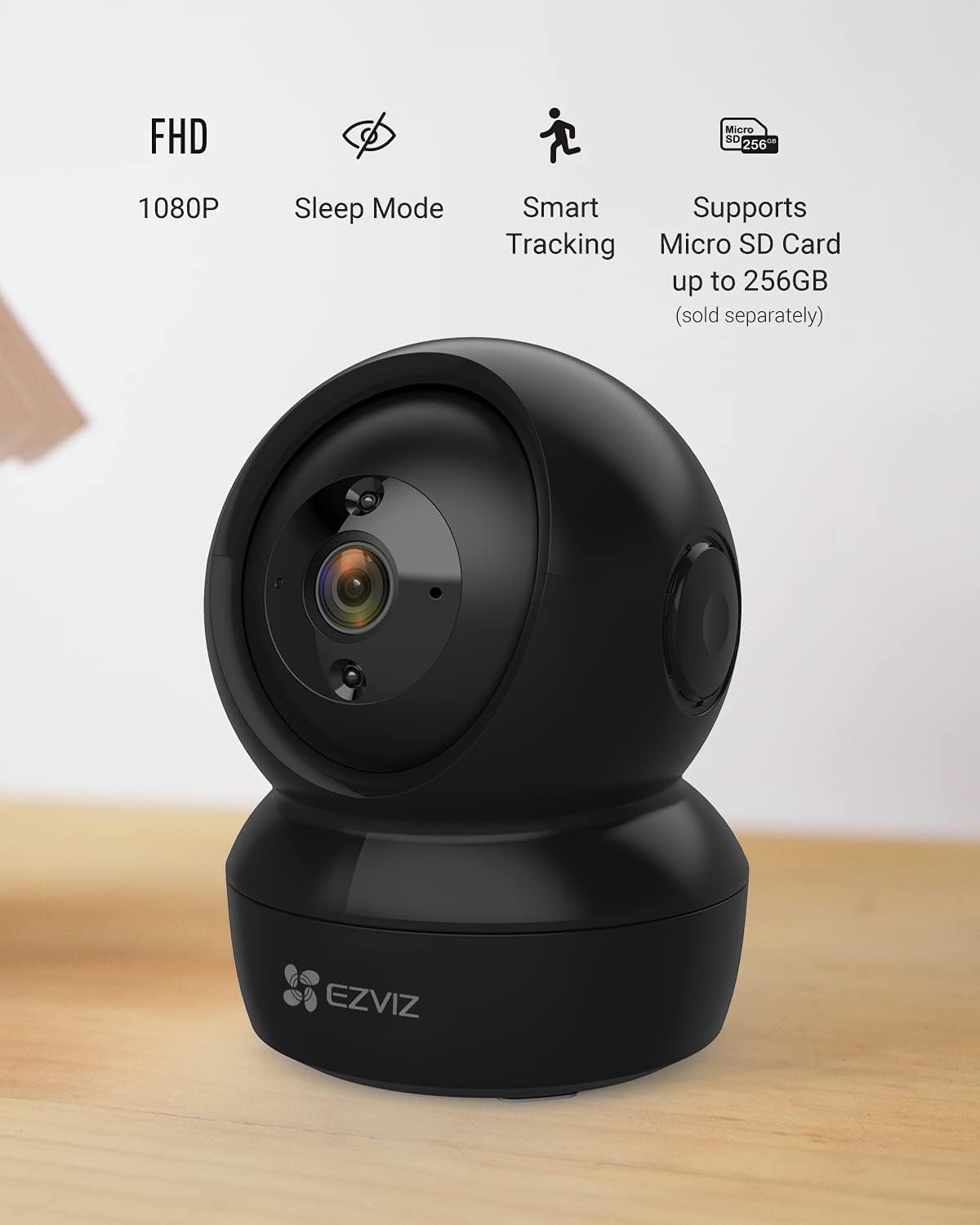 1080P Security Camera with Two-Way Audio, Night Vision, and Motion Detection – Alexa Compatible EZVIZ C6N 360°