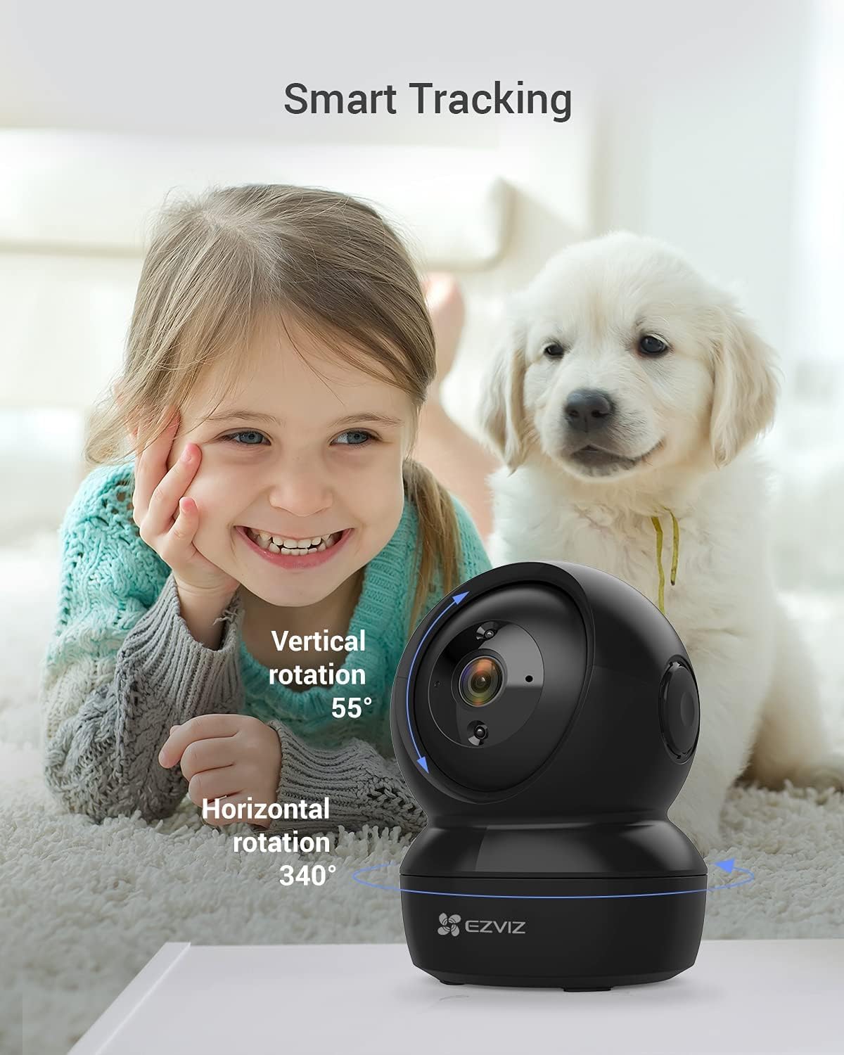 1080P Security Camera with Two-Way Audio, Night Vision, and Motion Detection – Alexa Compatible EZVIZ C6N 360°