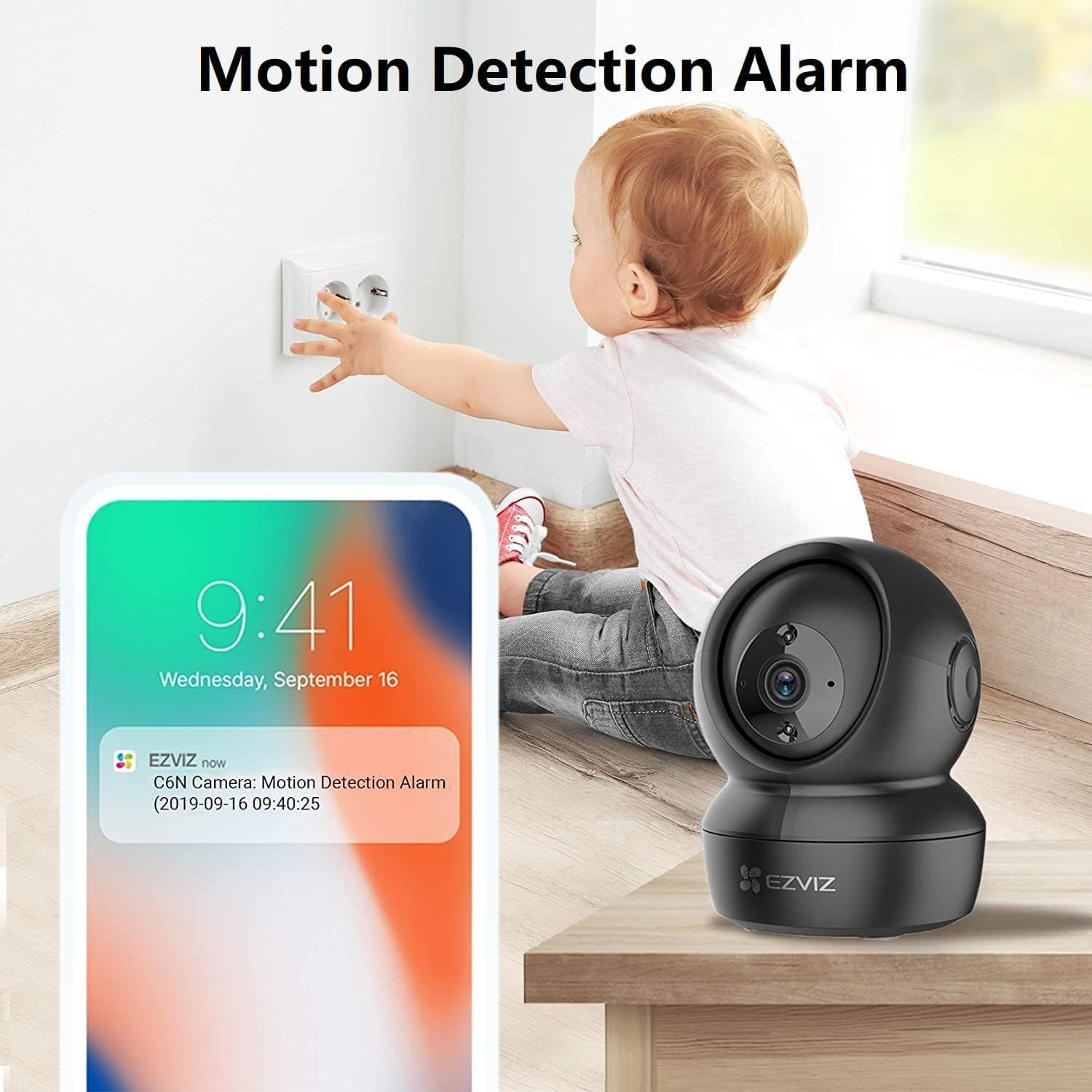 1080P Security Camera with Two-Way Audio, Night Vision, and Motion Detection – Alexa Compatible EZVIZ C6N 360°